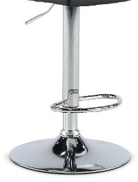 Black Adjustable Height Swivel Bar Stool - Dagmar-4