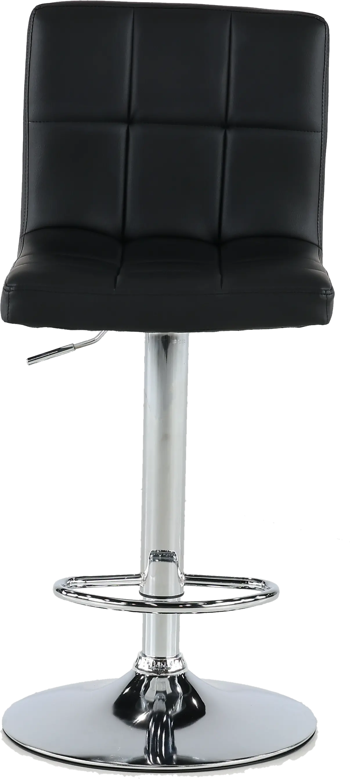 Dagmar Black Adjustable Height Swivel Bar Stool-1