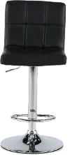 Dagmar Black Adjustable Height Swivel Bar Stool