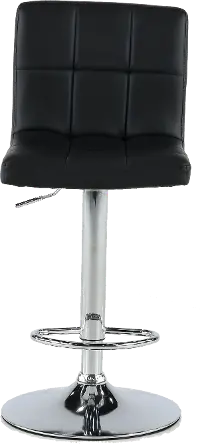 Dagmar Black Adjustable Height Swivel Bar Stool