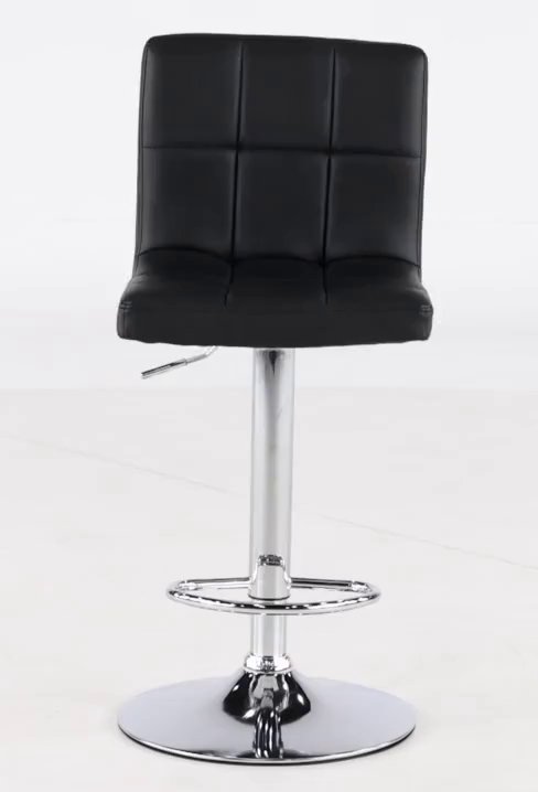 Dagmar Black Adjustable Height Swivel Bar Stool-2