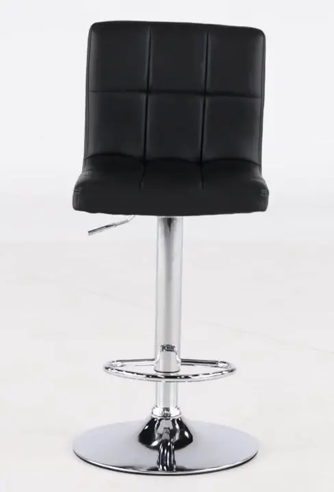 Dagmar Black Adjustable Height Swivel Bar Stool-2