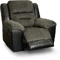 Earhart Charcoal Gray Manual Recliner