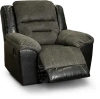 Earhart Charcoal Gray Manual Recliner