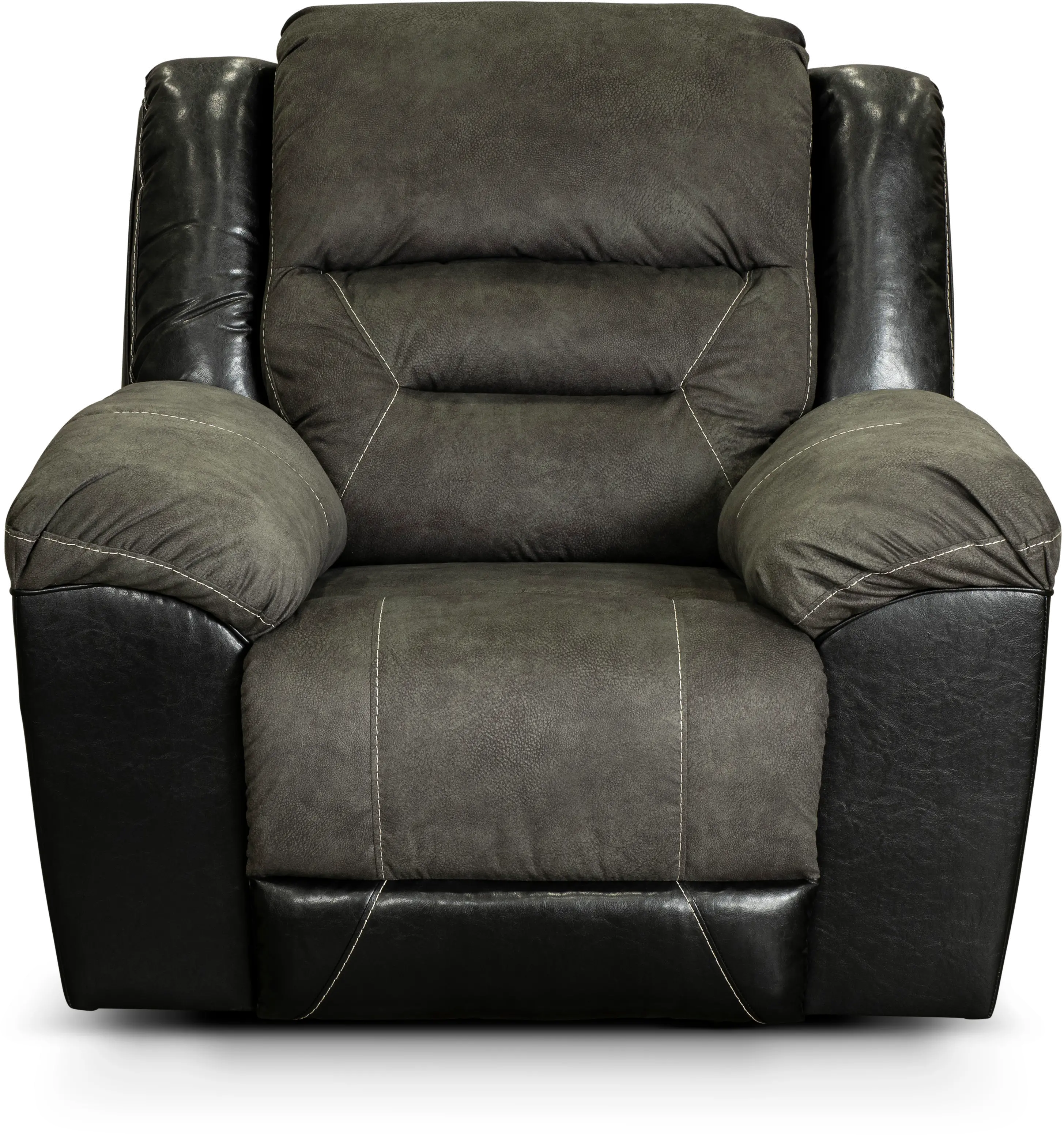 Earhart Charcoal Gray Manual Recliner-4