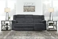 Marine Blue Power Reclining Sofa - Burkner