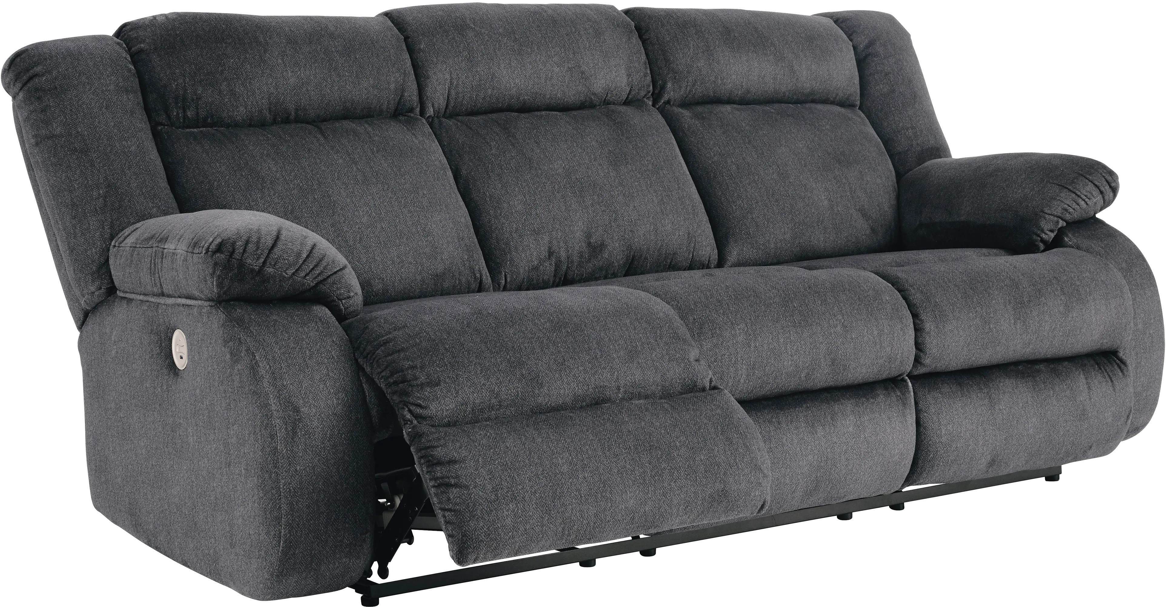 Marine Blue Power Reclining Sofa - Burkner-2