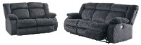 Marine Blue Power Reclining Sofa - Burkner-4