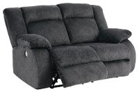 Marine Blue Power Reclining Love Seat - Burkner