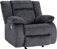 Marine Blue Power Rocker Recliner - Burkner