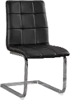 Zander Black and Chrome Dining Room Chair