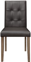 Dark Brown Faux Leather Upholstered Dining Room Chair - Ahmet