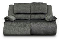 Charcoal Gray Reclining Love Seat - Clonmel