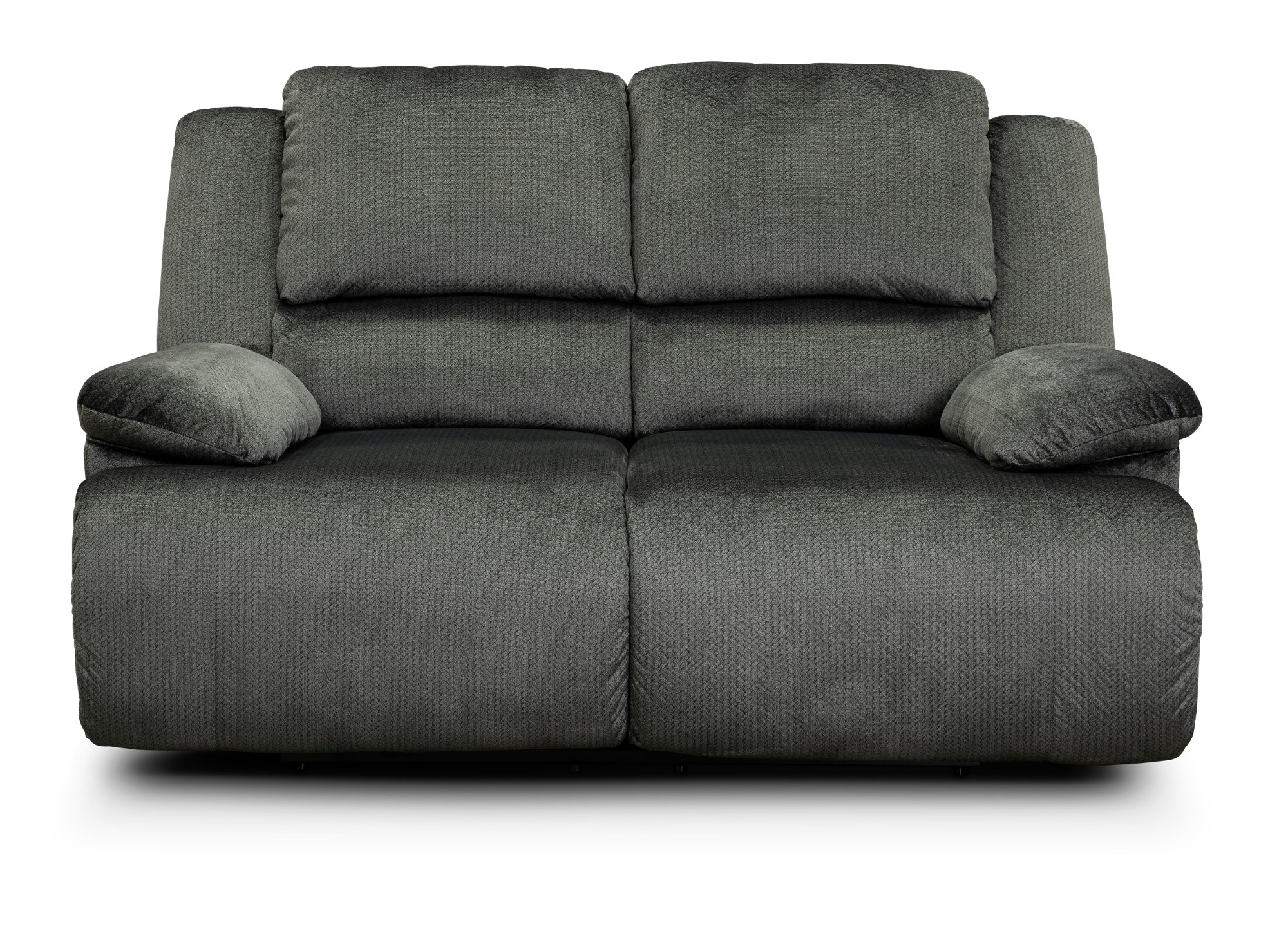 Charcoal Gray Reclining Love Seat - Clonmel-3