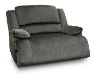 Charcoal Gray Wide Seat Recliner - Clonmel
