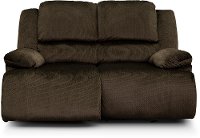 Chocolate Brown Reclining Love Seat - Clonmel