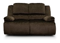 Chocolate Brown Reclining Love Seat - Clonmel-3