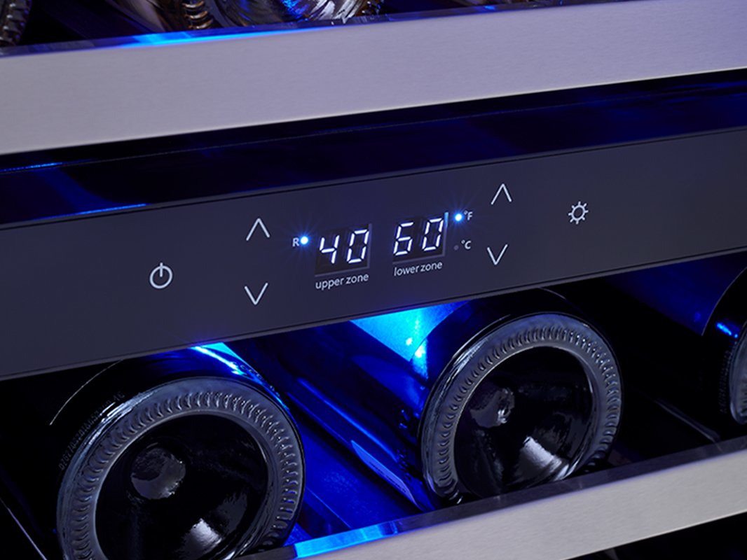 PRW24F02BG Zephyr Presrv Full Size Dual Zone Wine Cooler - Stainless Steel-5