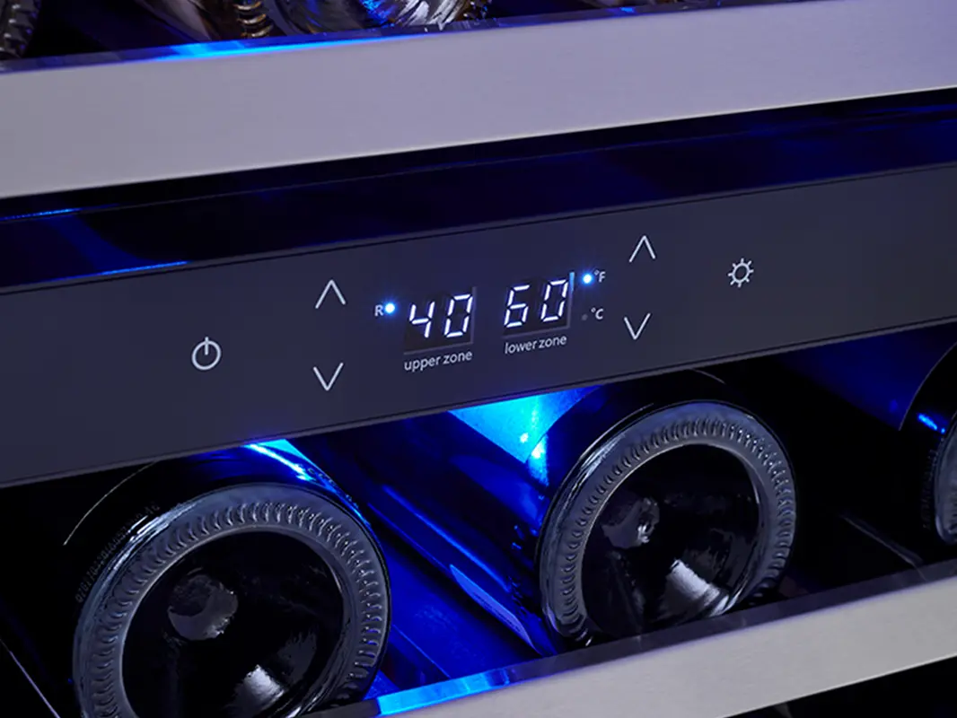 PRW24F02BG Zephyr Presrv Full Size Dual Zone Wine Cooler - Stainless Steel-5