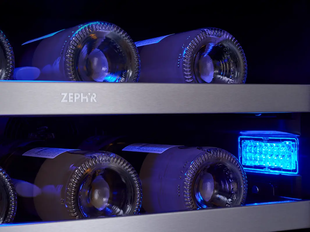 PRW24F02BG Zephyr Presrv Full Size Dual Zone Wine Cooler - Stainless Steel-8