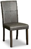 Contemporary Gray Faux Leather Upholstered Dining Room Chair - Pompei