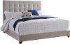 Contemporary Beige Queen Upholstered Bed - Hallifield
