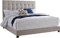 Contemporary Beige Queen Upholstered Bed - Hallifield