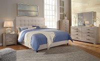 Contemporary Beige King Upholstered Bed - Hallifield-2