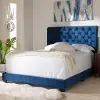 149-8949-RCW Glam Navy Blue Velvet Upholstered King Bed - Katelin