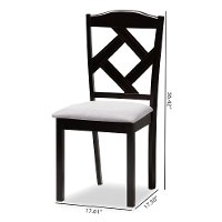 149-8962-RCW Contemporary Dark Brown Upholstered Dining Room Chair (Set of 2) - Maurice-7