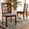149-8963-RCW Abilene Brown Upholstered Dining Room Chair (Set of 2)