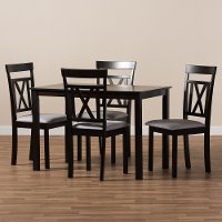 149-8960-8026-RCW Contemporary Espresso Brown and Gray 5 Piece Dining Set - Myrtie