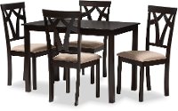 Contemporary Dark Brown 5 Piece Dining Set - Keanna-2