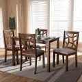 149-8963-8959-RCW Mid Century Walnut Brown 5 Piece Dining Set - Abilene