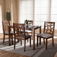149-8963-8959-RCW Mid Century Walnut Brown 5 Piece Dining Set - Abilene