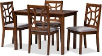149-8963-8959-RCW Mid Century Walnut Brown 5 Piece Dining Set - Abilene-2