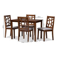 149-8963-8959-RCW Mid Century Walnut Brown 5 Piece Dining Set - Abilene-4
