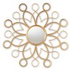 Contemporary Gold Round Accent Wall Mirror - Terrance