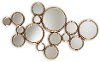 150-8881-RCW Contemporary Gold Bubble Accent Wall Mirror - Floretta