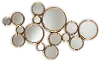 150-8881-RCW Contemporary Gold Bubble Accent Wall Mirror - Floretta