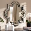 150-8886-RCW Art Deco Silver Quatrefoil Accent Wall Mirror - Luvinia