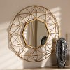 150-8873-RCW Modern Gold Geometric Accent Wall Mirror - Astra