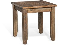 Rustic Medium Brown End Table - Homestead