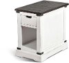 Two-toned White Wash Chair Side Table - French Country