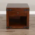 Rustic Dark Chocolate End Table - Santa Fe