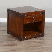 Rustic Dark Chocolate End Table - Santa Fe-2