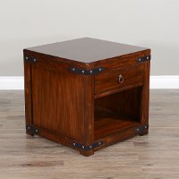 Rustic Dark Chocolate End Table - Santa Fe-3