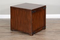 Rustic Dark Chocolate End Table - Santa Fe-5