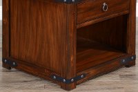 Rustic Dark Chocolate End Table - Santa Fe-8