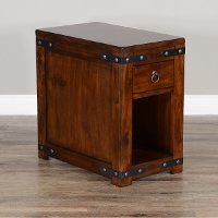 Dark Chocolate Chair Side Table - Santa Fe-2